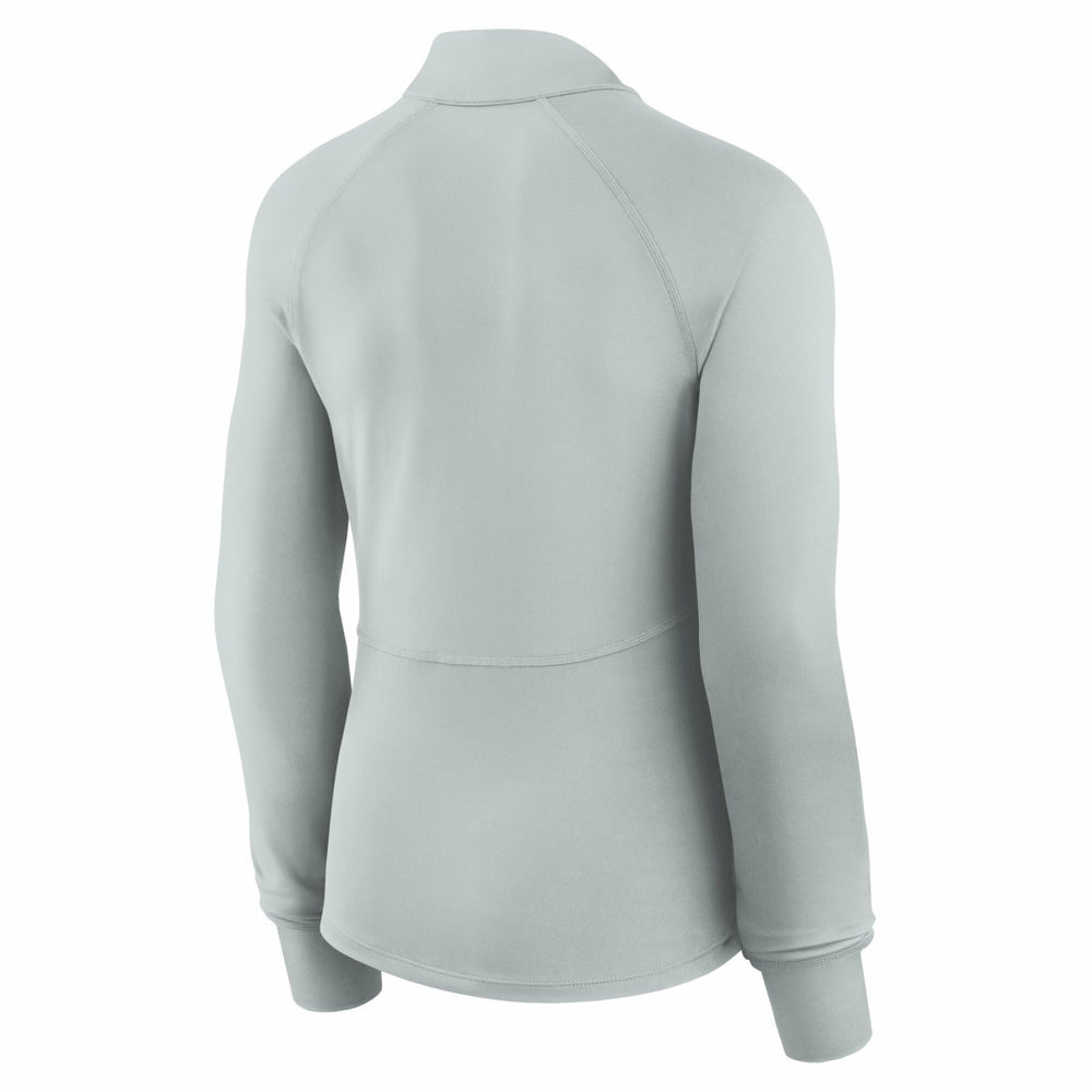 Detroit Lions Women's Elements Raglan Quarter-Zip Jacket Gray - Fanatics