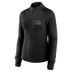 Cincinnati Bengals Women's Elements Raglan Quarter-Zip Jacket Black - Fanatics