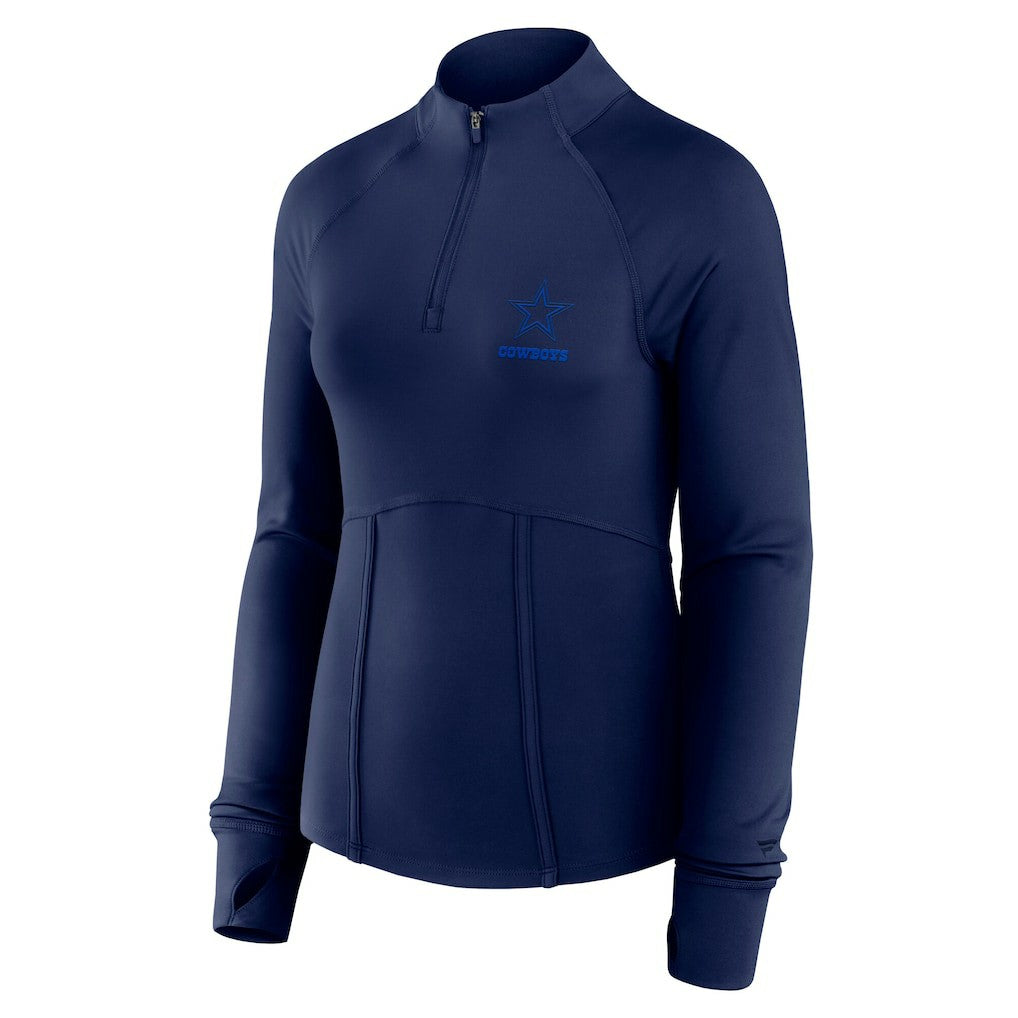 Dallas Cowboys Women's Elements Quarter-Zip Jacket Navy - Fanatics