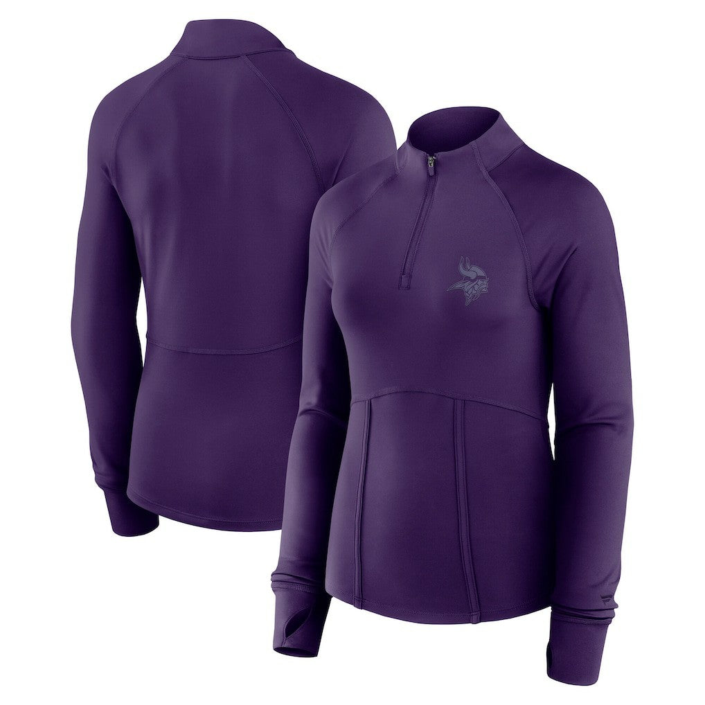 Minnesota Vikings Women's Elements Raglan Quarter-Zip Jacket Purple - Fanatics