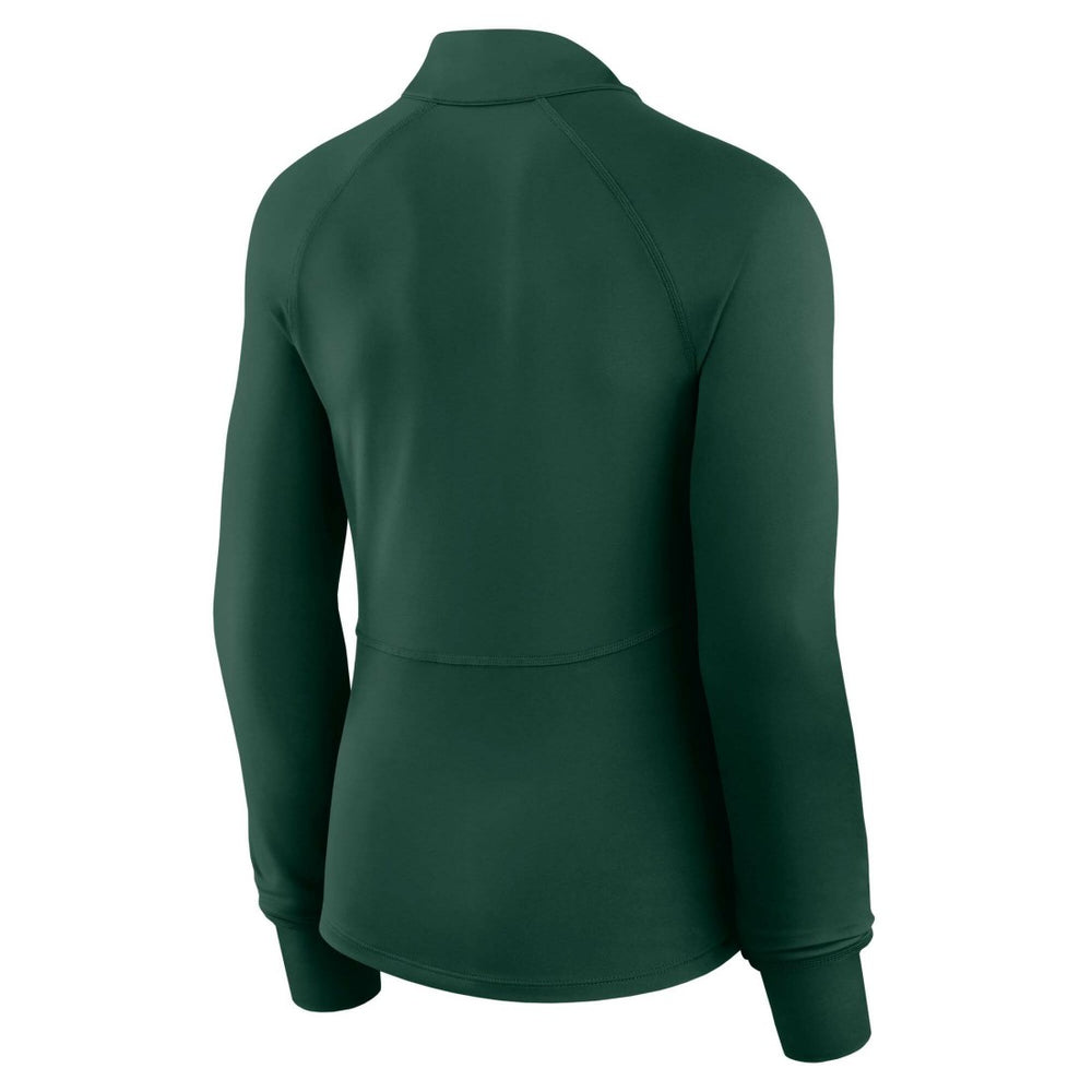Green Bay Packers Women's Elements Raglan Quarter-Zip Jacket Green - Fanatics