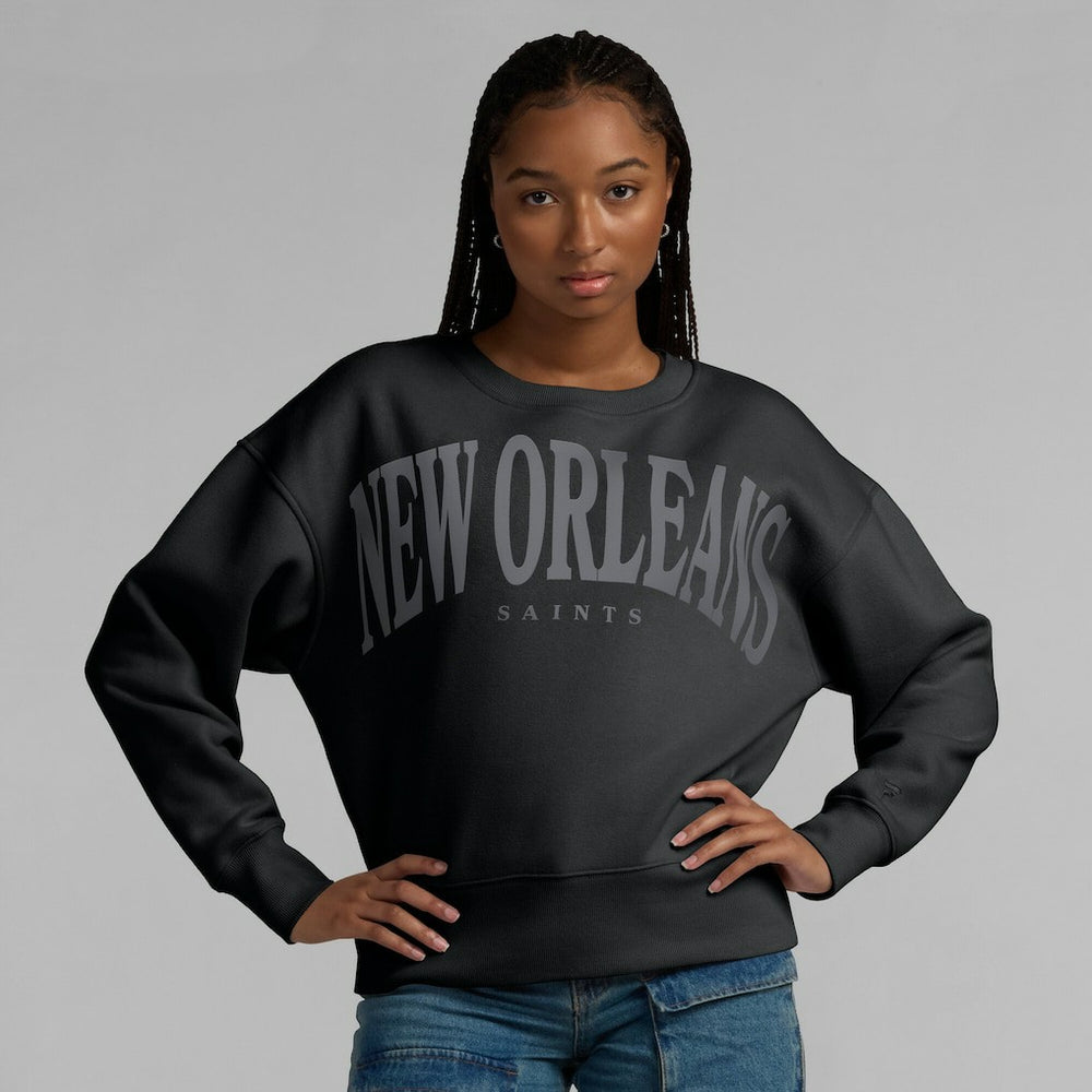 New Orleans Saints Women's Elements Pullover Sweatshirt Black - Fanatics