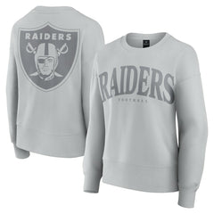 Las Vegas Raiders Women's Elements Pullover Sweatshirt Gray - Fanatics