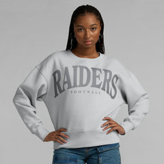 Las Vegas Raiders Women's Elements Pullover Sweatshirt Gray - Fanatics