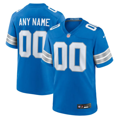 Detroit Lions Custom Game Jersey - Blue | NFL Jerseys
