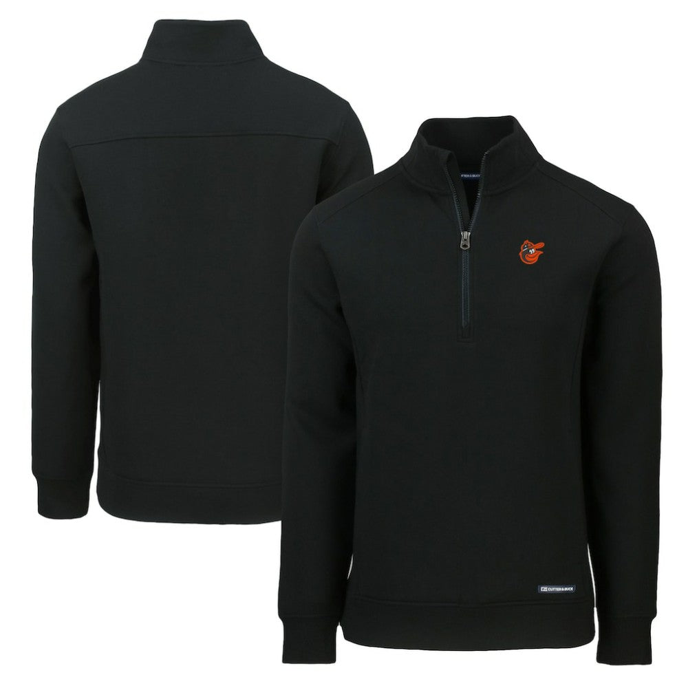 Baltimore Orioles Cutter & Buck Cooperstown Collection Roam Eco Recycled Quarter-Zip Pullover On Sale