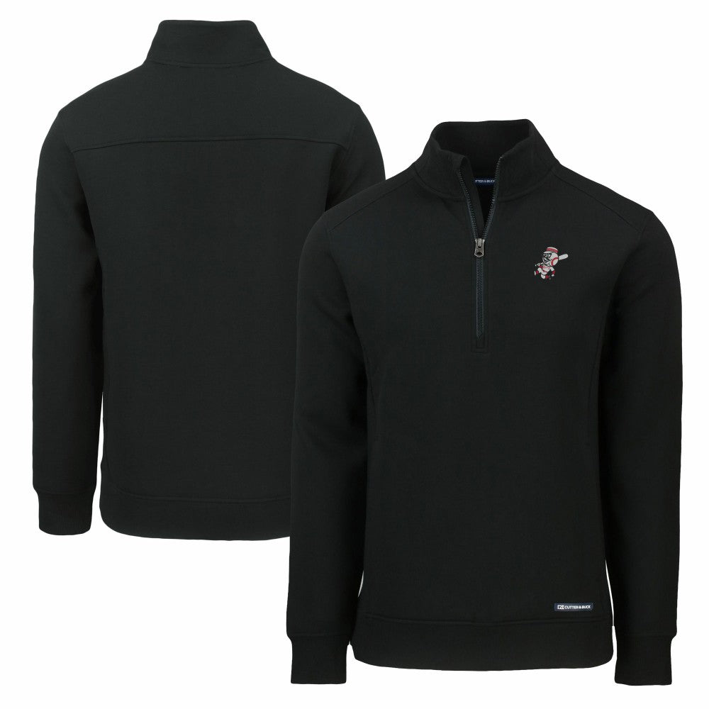 Cincinnati Reds Cutter & Buck Cooperstown Collection Roam Eco Recycled Quarter-Zip Pullover Online