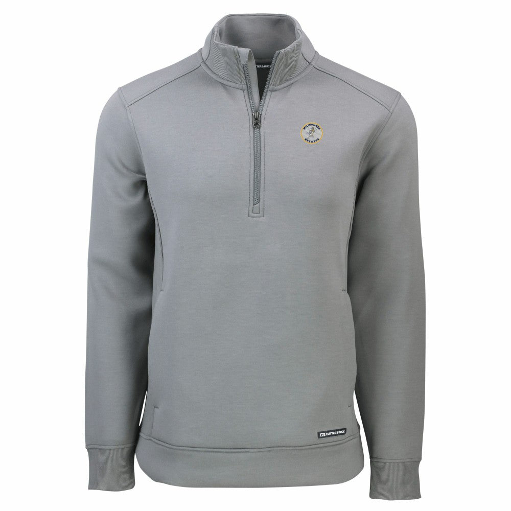 Milwaukee Brewers Cutter & Buck Cooperstown Collection Roam Eco Recycled Quarter-Zip Pullover Online