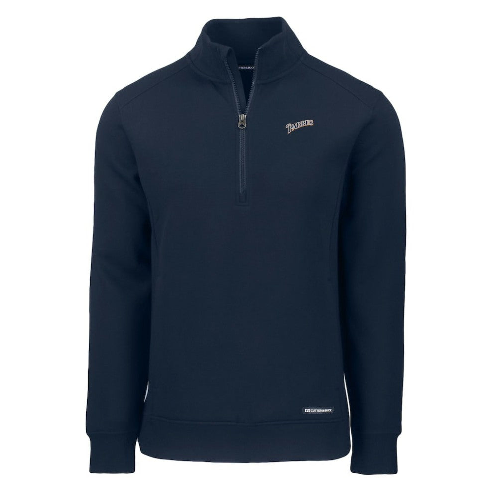 San Diego Padres Cutter & Buck Cooperstown Collection Roam Eco Recycled Quarter-Zip Pullover for sale