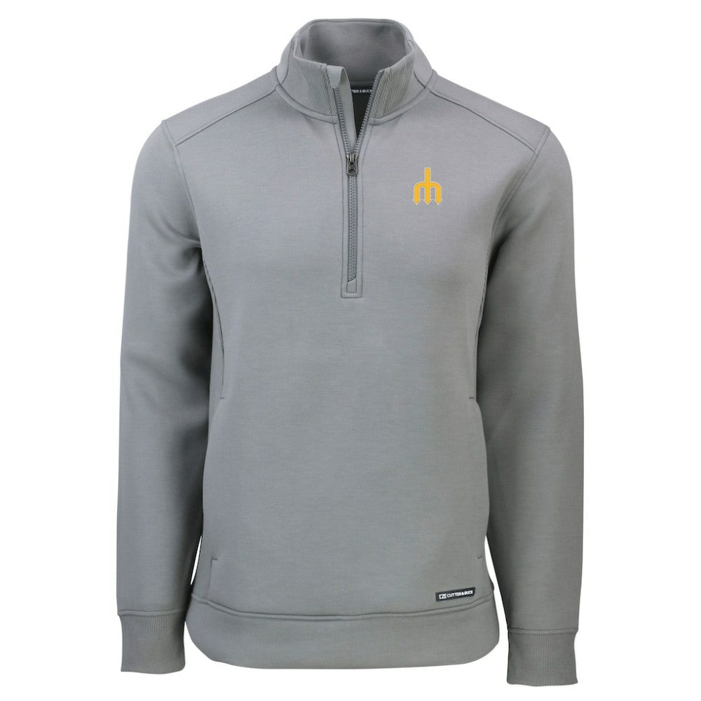Seattle Mariners Cutter & Buck Cooperstown Collection Roam Eco Recycled Quarter-Zip Pullover Lifestyle