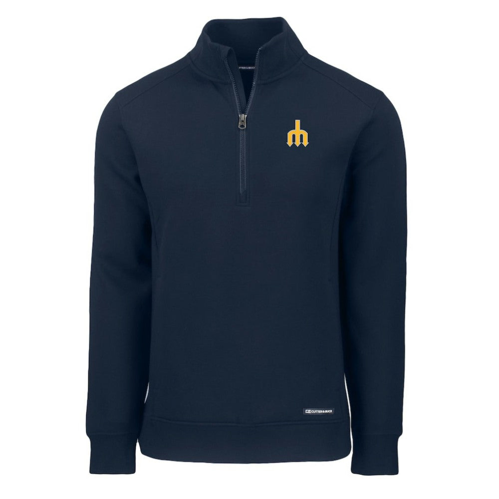 Seattle Mariners Cutter & Buck Cooperstown Collection Roam Eco Recycled Quarter-Zip Pullover Near Me