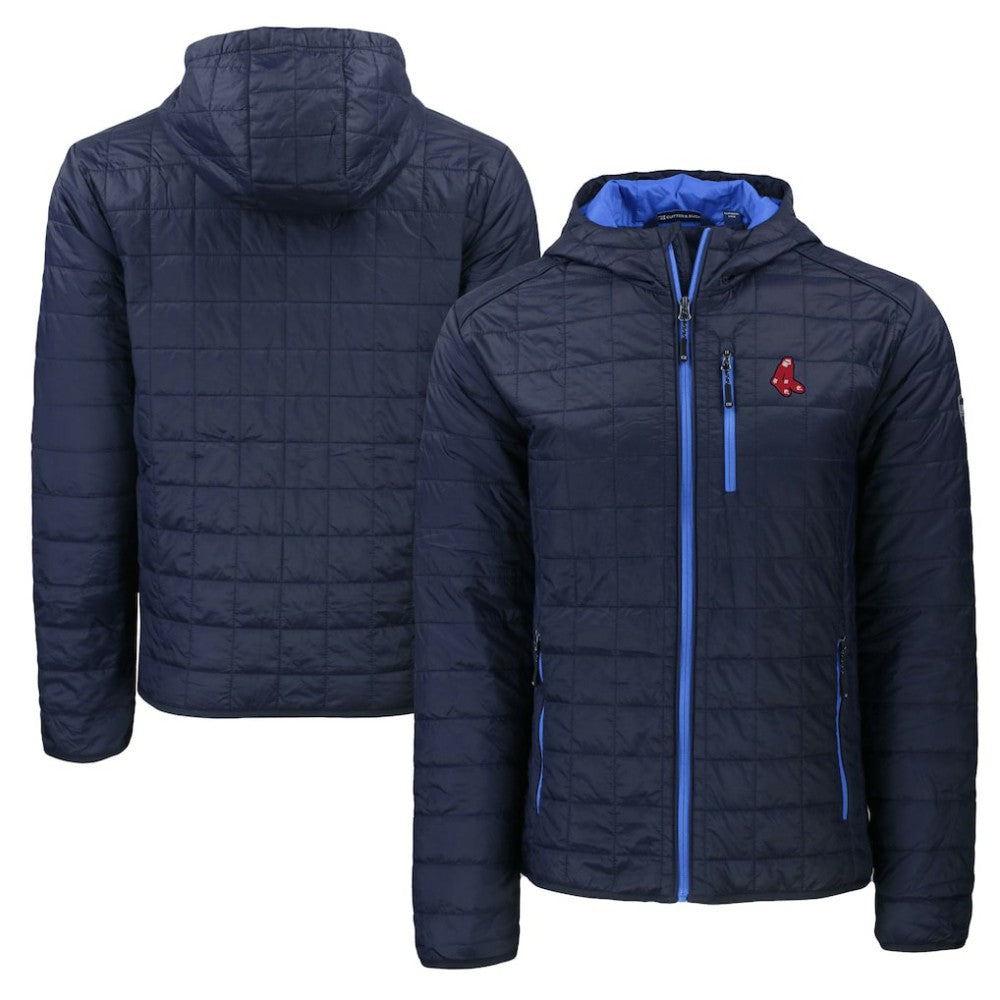 Boston Red Sox Cutter & Buck Cooperstown Collection Rainier Primaloft Eco Full-Zip Hooded Jacket Clearance