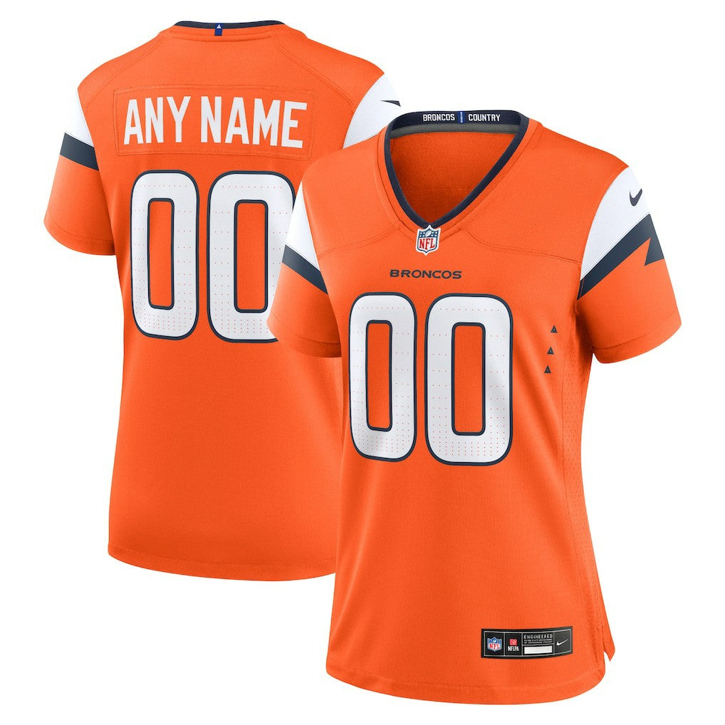 Denver Broncos Women's Mile High Collection Custom Game Jersey Orange - Nike