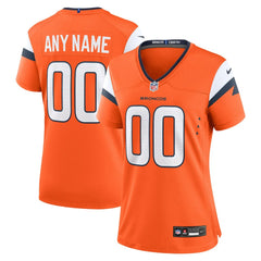 Denver Broncos Women's Mile High Collection Custom Game Jersey Orange - Nike