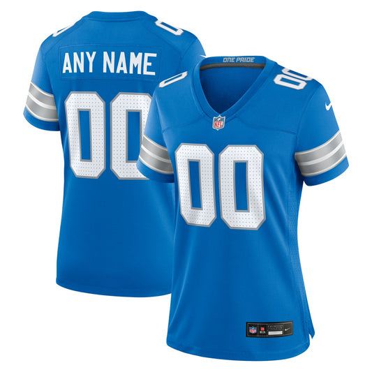 Detroit Lions Women's Custom Game Jersey - Blue | NFL Jerseys