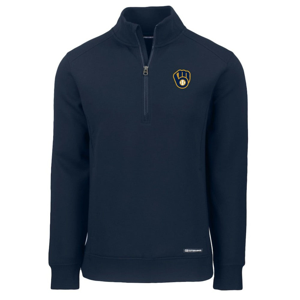 Milwaukee Brewers Cutter & Buck Roam Eco Recycled Quarter-Zip Pullover Online