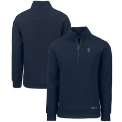 Seattle Mariners Cutter & Buck Roam Eco Recycled Quarter-Zip Pullover Clearance