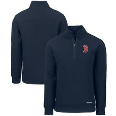 Boston Red Sox Cutter & Buck Roam Eco Recycled Quarter-Zip Pullover Lifestyle