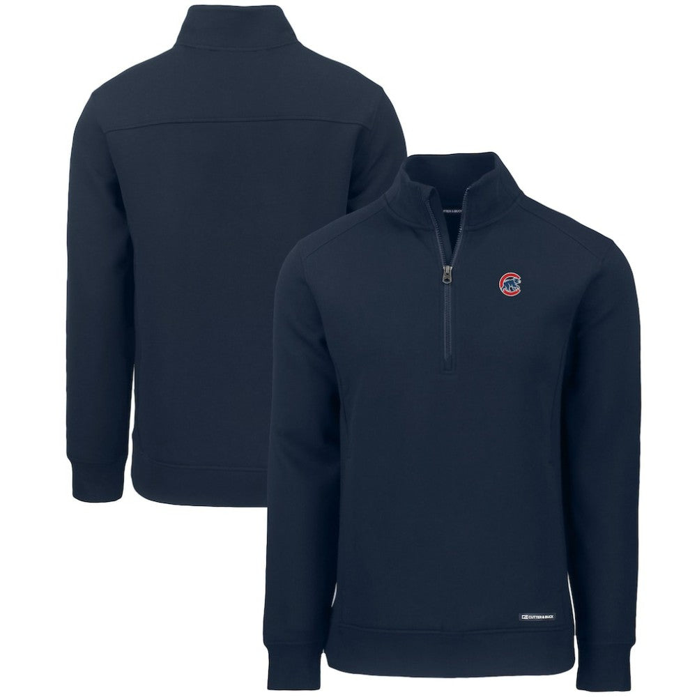 Chicago Cubs Cutter & Buck Roam Eco Recycled Quarter-Zip Pullover Sale
