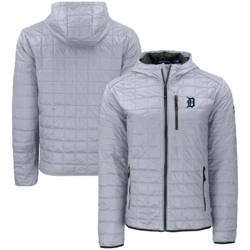 Detroit Tigers Cutter & Buck Rainier Primaloft Eco Full-Zip Hooded Jacket Lifestyle