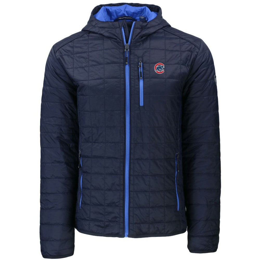 Chicago Cubs Cutter & Buck Rainier Primaloft Eco Full-Zip Hooded Jacket Clearance