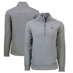 Chicago Cubs Cutter & Buck City Connect Roam Eco Recycled Quarter-Zip Pullover for sale