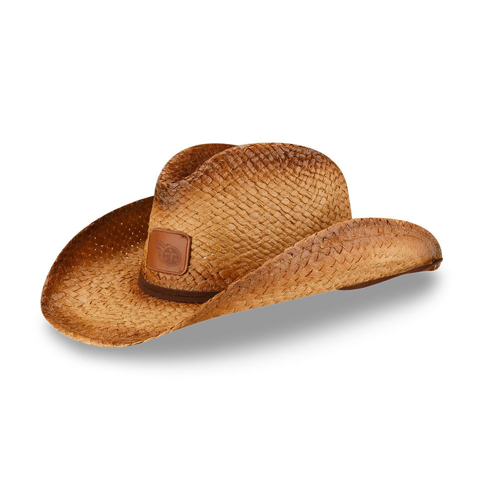 Tennessee Titans New Era Unisex Dutton Curved Brim Straw Hat Brown - NFL