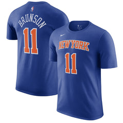 Nike - Jalen Brunson New York Knicks Icon Edition Name & Number T-Shirt - Blue