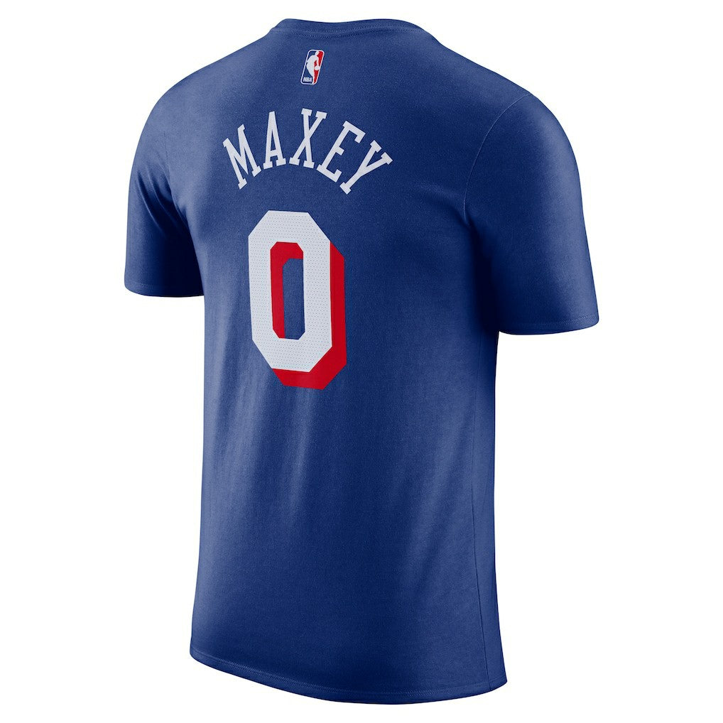 Nike - Tyrese Maxey Philadelphia 76ers Icon Edition Name & Number T-Shirt - Royal