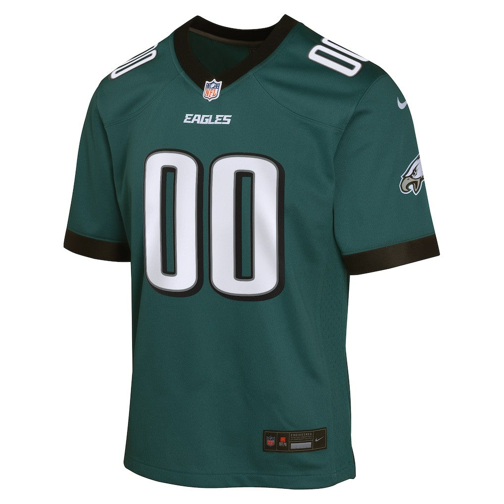 Philadelphia Eagles Youth Custom Game Jersey Midnight Green - Nike