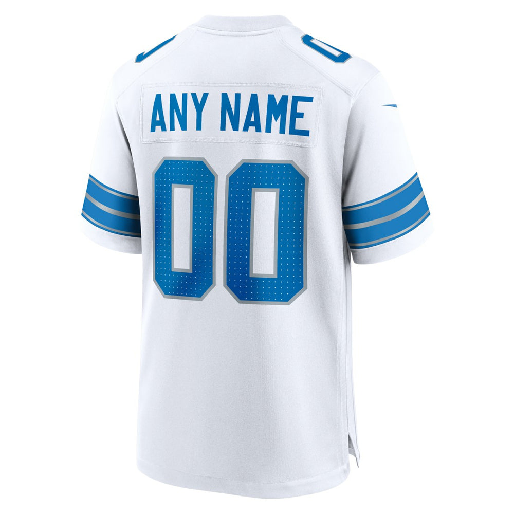 Detroit Lions Custom Game Jersey White - Nike