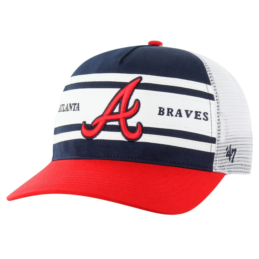 Atlanta Braves '47 Gridiron Super Stripe Relaxed Trucker Hitch Adjustable Hat Near Me