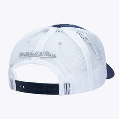 Dallas Cowboys Stripe Front Trucker Adjustable Hat Navy - Mitchell & Ness