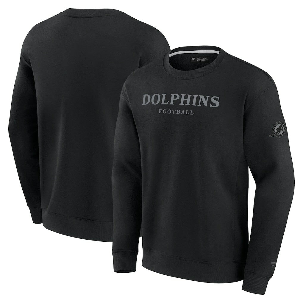 Miami Dolphins Unisex Elements Unlimited Fleece Pullover Sweatshirt Black - Fanatics