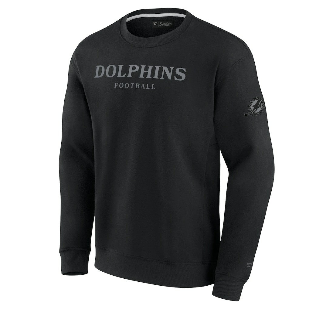Miami Dolphins Unisex Elements Unlimited Fleece Pullover Sweatshirt Black - Fanatics