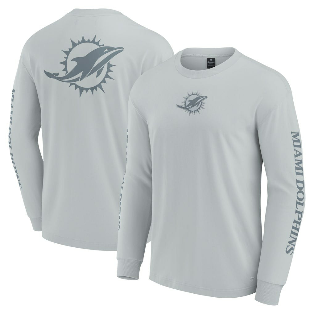 Miami Dolphins Unisex Elements Strive Long Sleeve T-Shirt Gray - Fanatics