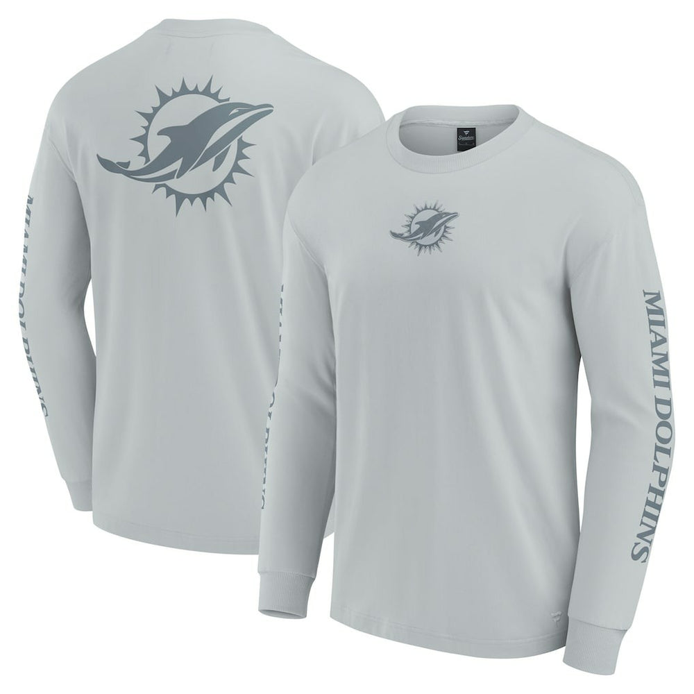 Miami Dolphins Unisex Elements Strive Long Sleeve T-Shirt Gray - Fanatics