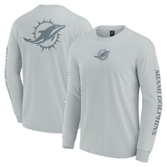 Miami Dolphins Unisex Elements Strive Long Sleeve T-Shirt Gray - Fanatics