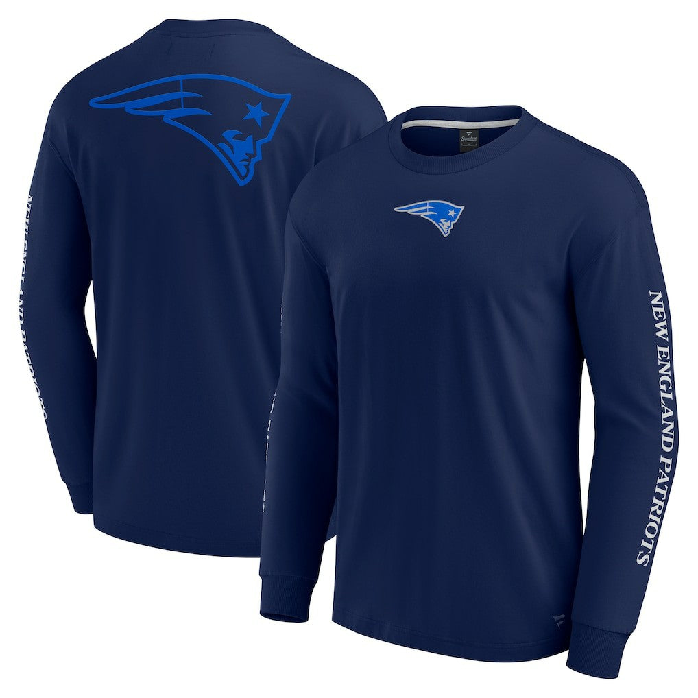 New England Patriots Unisex Elements Strive Long Sleeve T-Shirt Navy - Fanatics