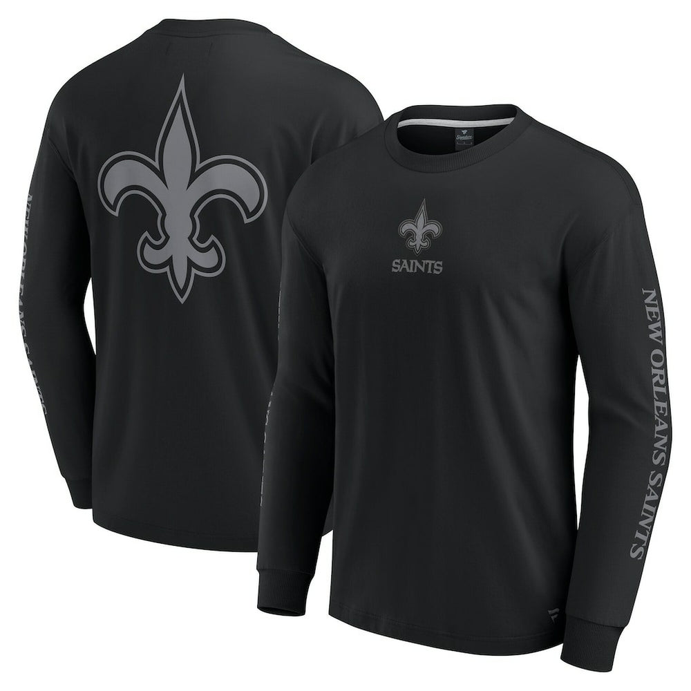 New Orleans Saints Unisex Elements Strive Long Sleeve T-Shirt Black - Fanatics