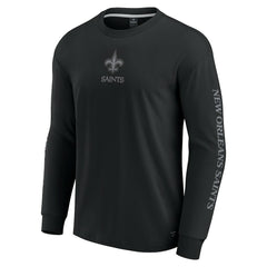 New Orleans Saints Unisex Elements Strive Long Sleeve T-Shirt Black - Fanatics