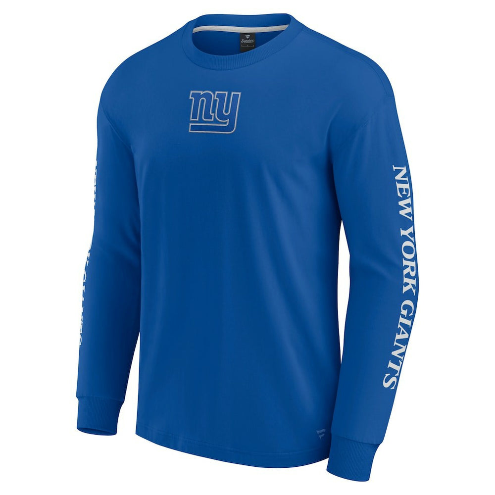 New York Giants Unisex Elements Strive Long Sleeve T-Shirt Royal - Fanatics