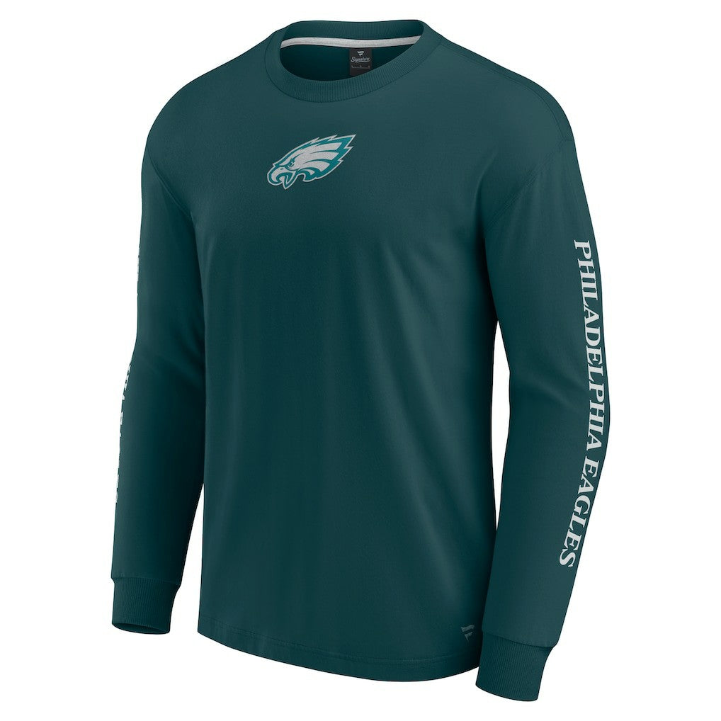 Philadelphia Eagles Unisex Elements Strive Long Sleeve T-Shirt Midnight Green - Fanatics