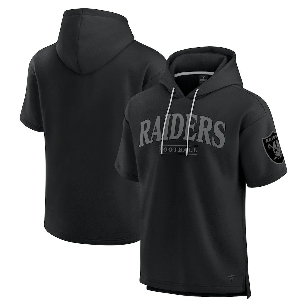 Las Vegas Raiders Unisex Elements Ready Short Sleeve Pullover Hoodie Black - Fanatics