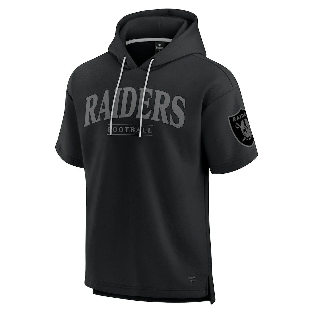 Las Vegas Raiders Unisex Elements Ready Short Sleeve Pullover Hoodie Black - Fanatics