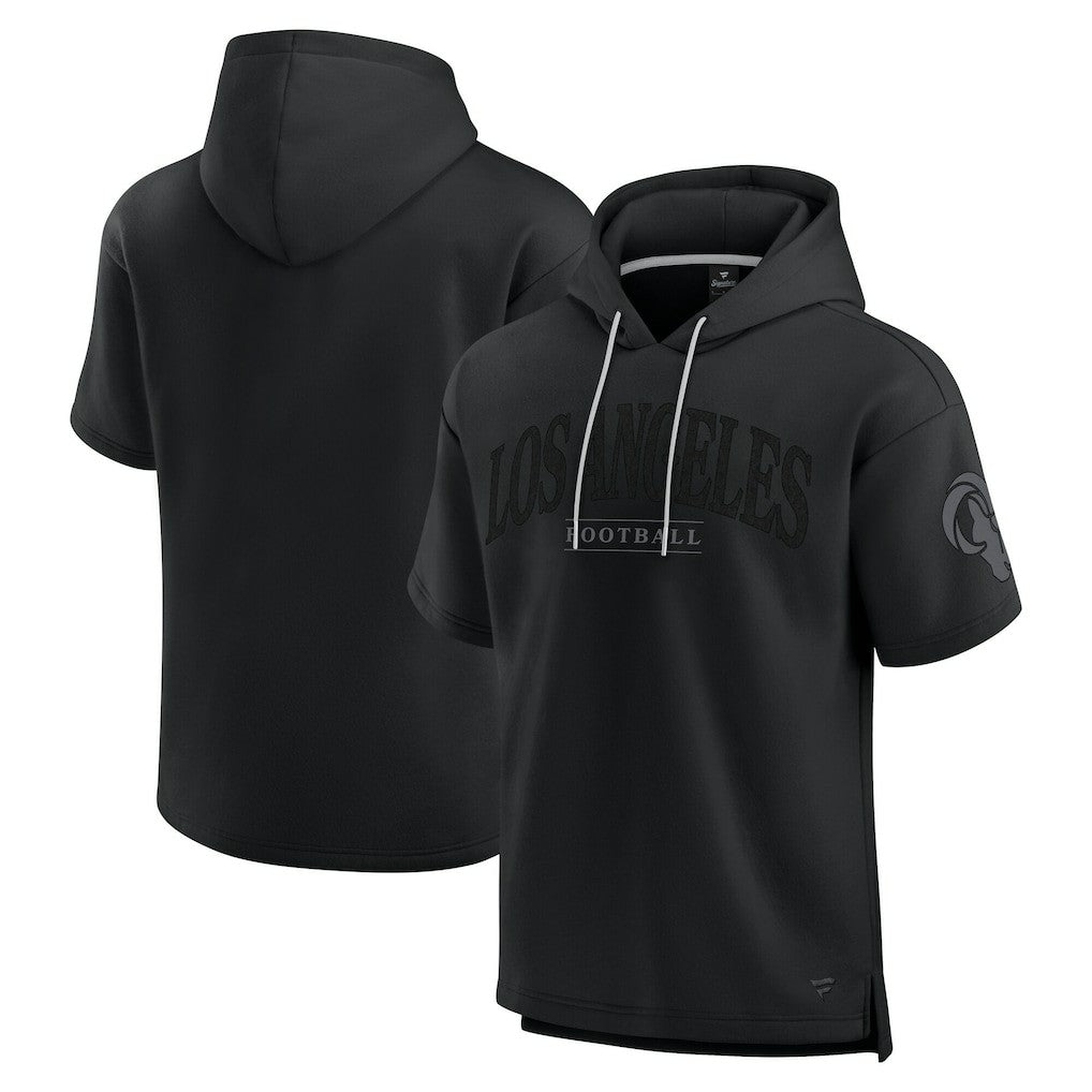 Los Angeles Rams Unisex Elements Ready Short Sleeve Pullover Hoodie Black - Fanatics