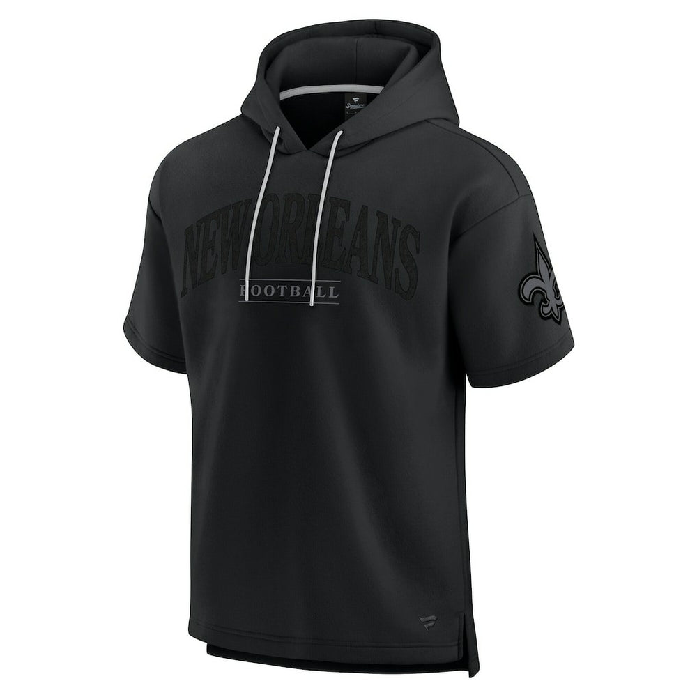 New Orleans Saints Unisex Elements Ready Short Sleeve Pullover Hoodie Black - Fanatics