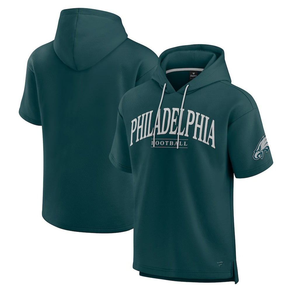 Philadelphia Eagles Unisex Elements Ready Short Sleeve Pullover Hoodie Green - Fanatics