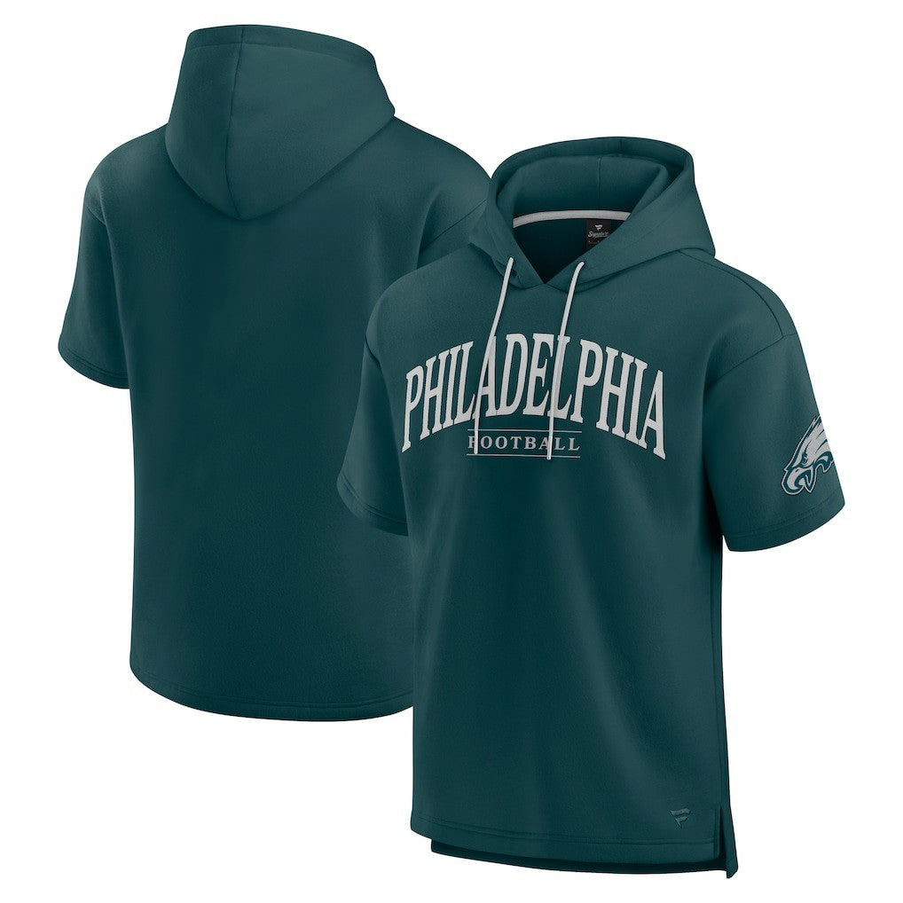 Philadelphia Eagles Unisex Elements Ready Short Sleeve Pullover Hoodie Green - Fanatics