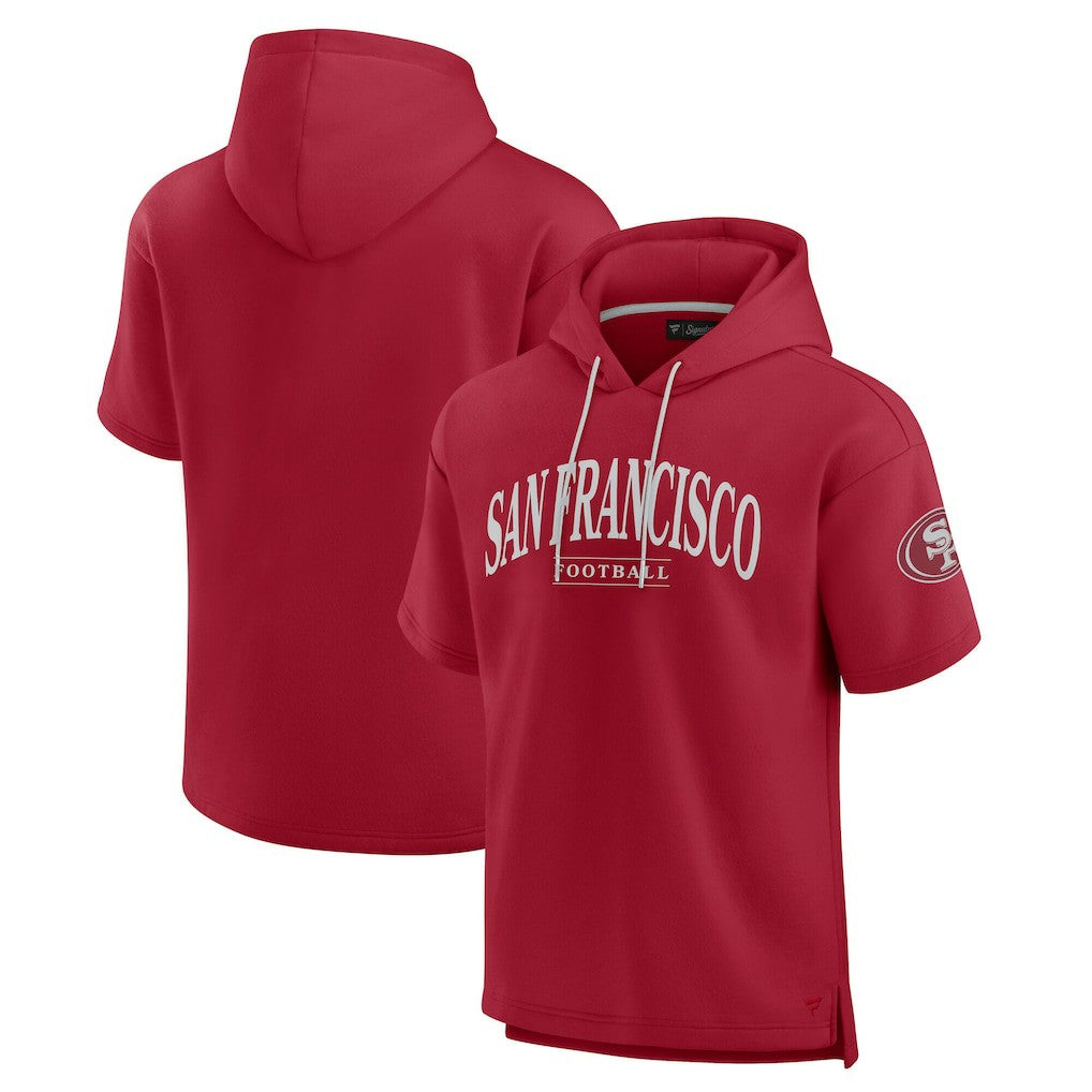 San Francisco 49ers Unisex Elements Ready Short Sleeve Pullover Hoodie Scarlet - Fanatics